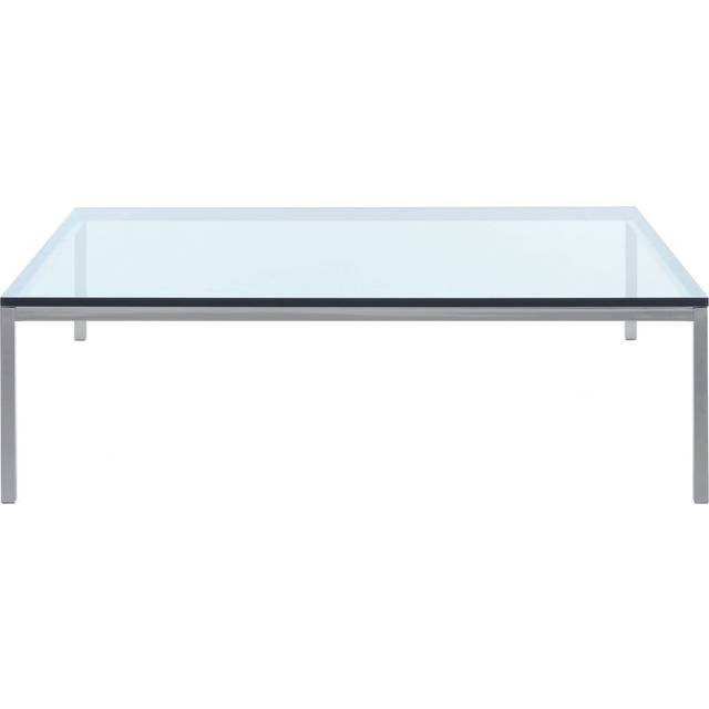 Knoll International - Florence Knoll Coffee Table 114x57cm - transparent/Kristallglas/Gestell Stahl verchromt/H 35cm (35.0 x 57.0 x 114.0cm)
