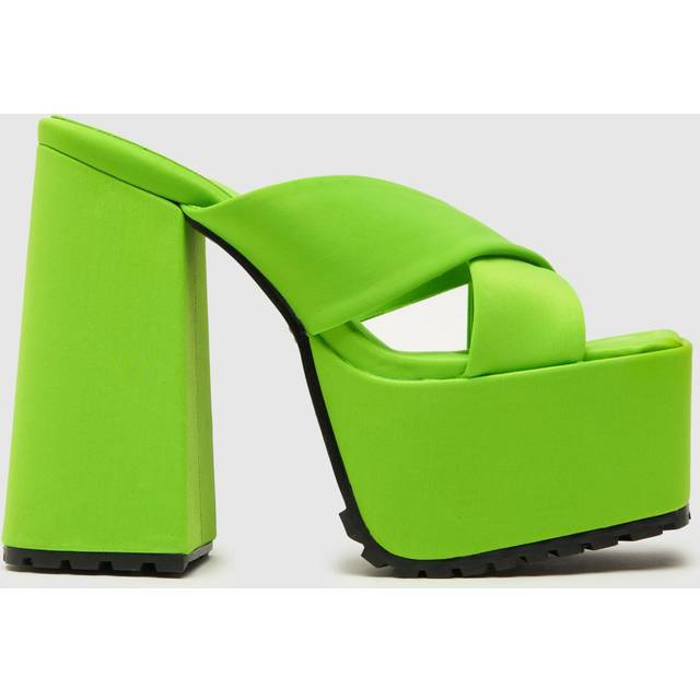 Shellys London Shellys Hex Heeled High Heels in Lime - Green