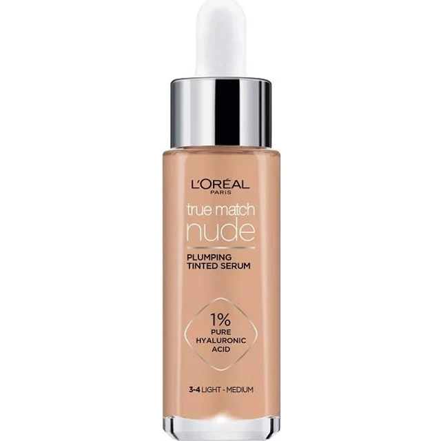 L'Oréal Paris True Match Nude Plumping Tinted Serum 3-4 Light - Medium 30 ml
