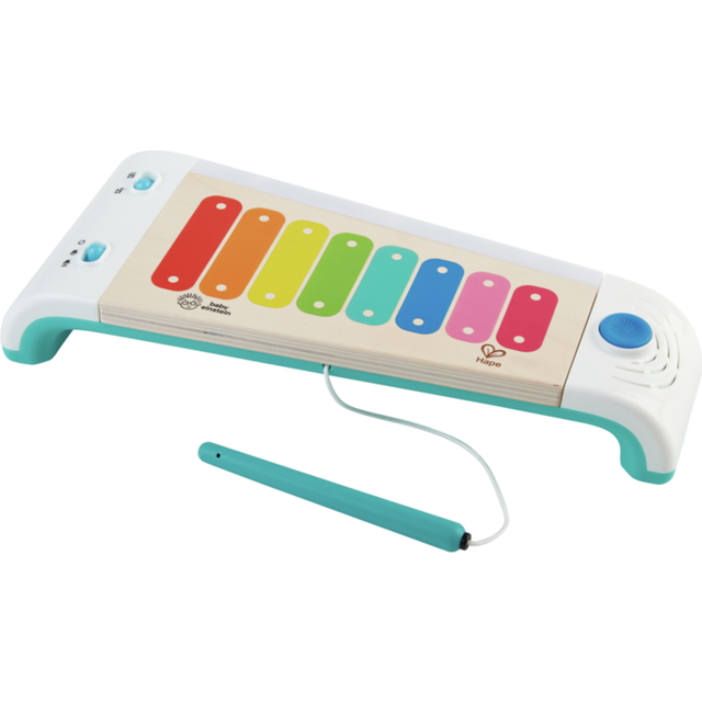Baby Einstein Hape Magic Touch Xylophone Wooden Musical Toy Instruments for Toddlers, Cause and Effect, 2 Play Modes, 30+ Melodies, Lights and Volume Control, Age 12 Months +