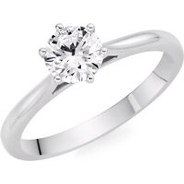 Once Platinum Diamond Solitaire Ring