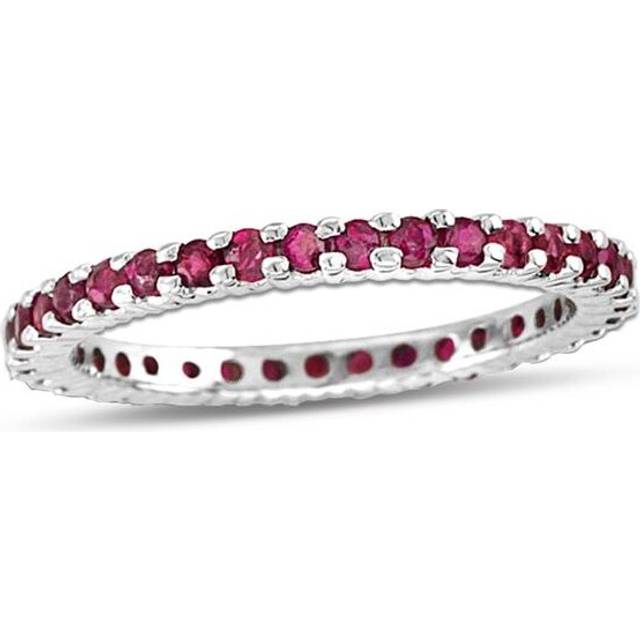 14K Gold All Around Eternity Band with 1.10 CTTW of Natural Heated Ruby Rings - Size 4.5