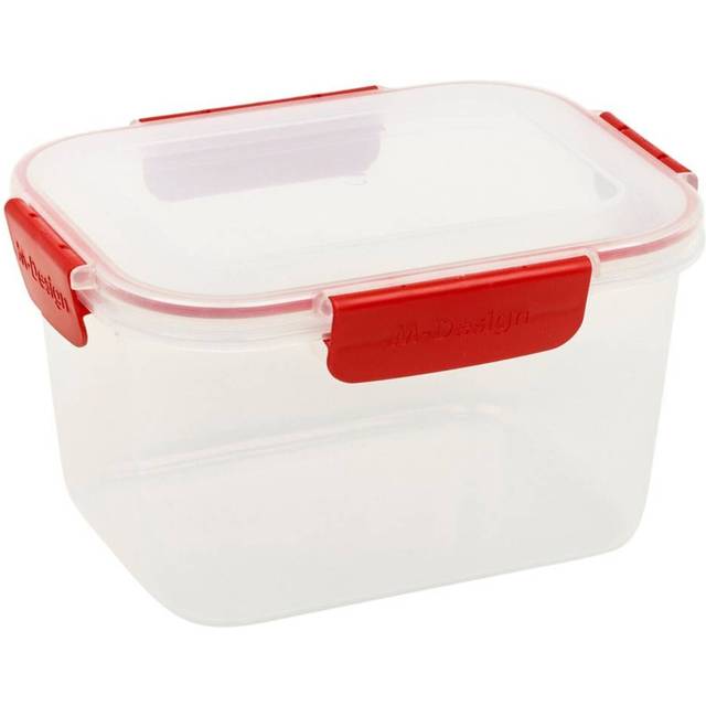 (  2.3L,   Red) Set of 3 Food Plastic Storage Container Airtight Seal Clip & Lock Lid Dishwasher Safe
