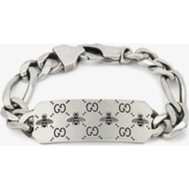 Gucci Signature Silver GG & Bee Tag Bracelet YBA728264001018