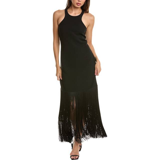 Michael Kors Collection Double-Faced Fringed Wool Maxi Dress