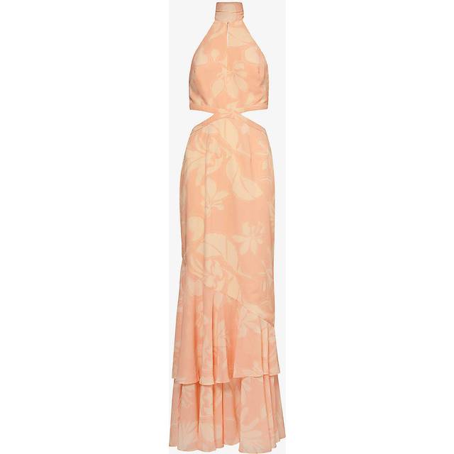 Nova Maxi Dress - Blush Abstract Leaf, 10