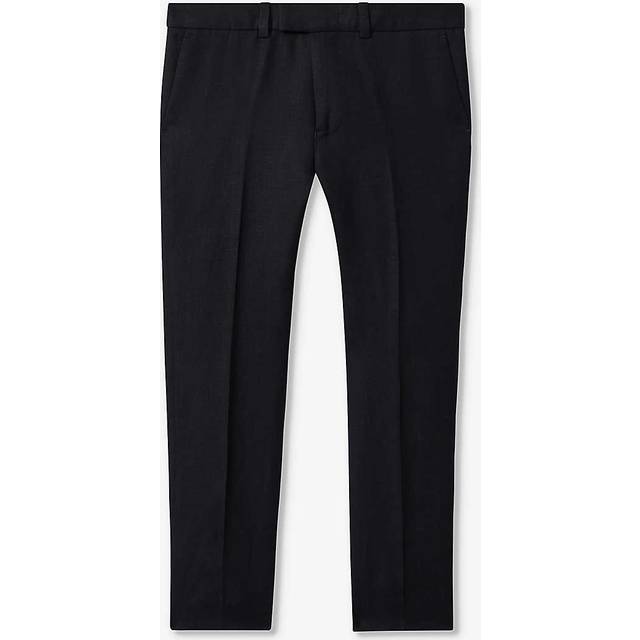 Reiss Kids' Kin Linen Trousers, Navy