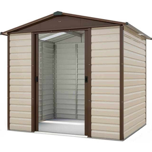 Yardmaster 7.4 X 6Ft Shiplap Metal Shed - Taupe
