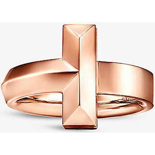 Tiffany & Co Womens 18k Rose Gold T T1 Wide 18ct Rose-gold Ring 5 - 18K ROSE GOLD