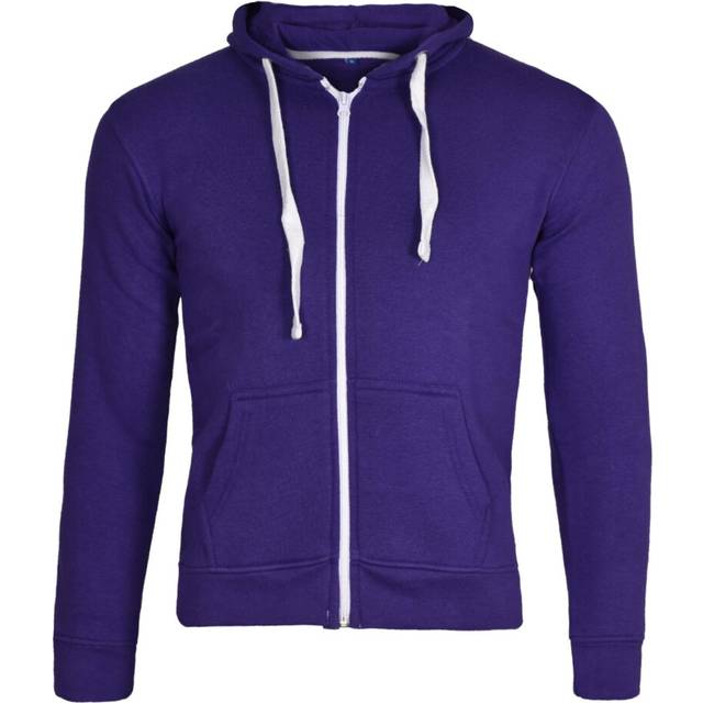 Kids Unisex Plain Zip up Hoodie - No Cord