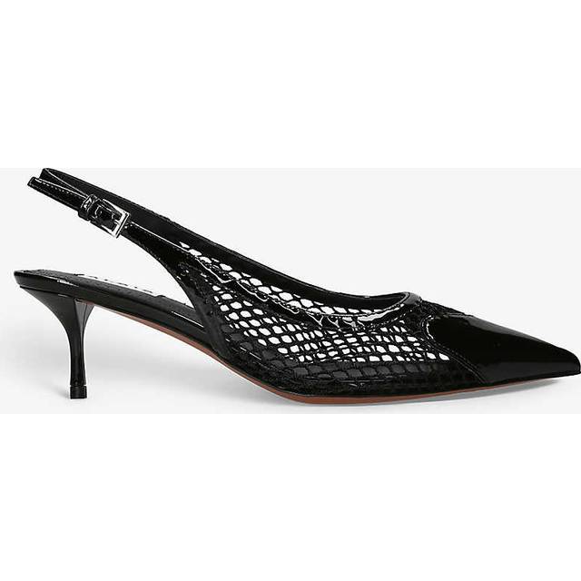 Azzedine Alaia Womens Black Coeur 55 Patent-leather Slingback Courts Eur 40.5 / 7.5 Uk Women - BLACK