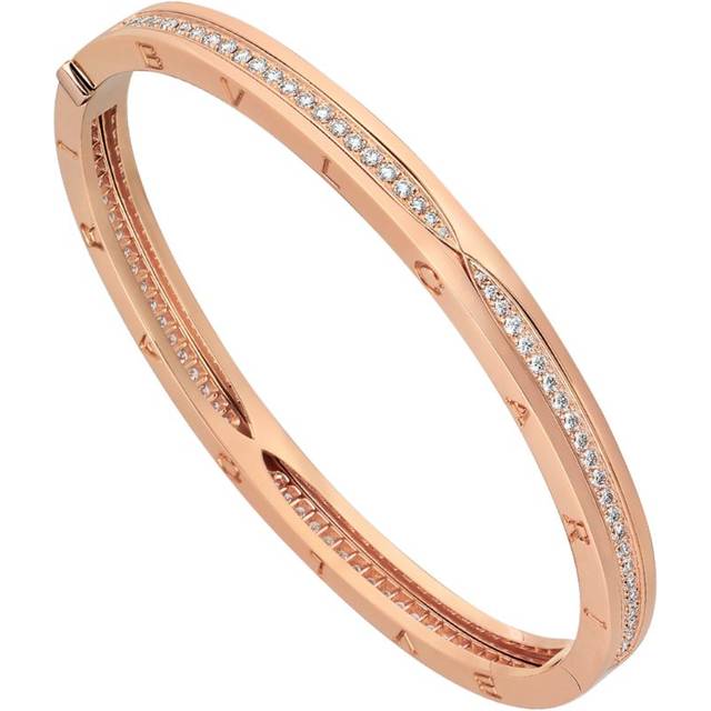 Bvlgari Rose Gold and Diamond B. zero1 Bangle - M/L