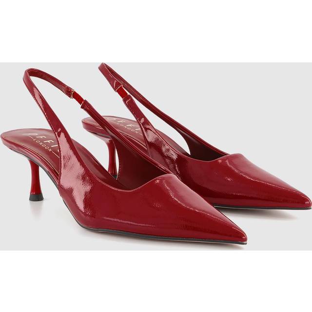 OFFICE Womens Madison Point Court Kitten Heels Red, 3