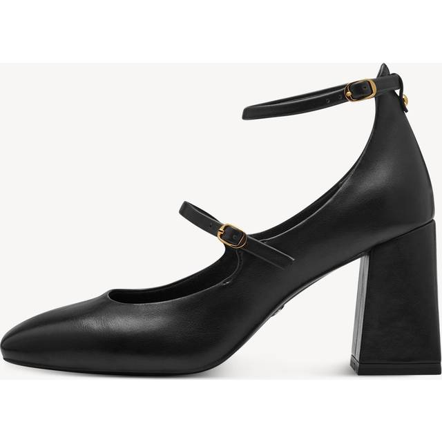 Multi-Strap Mary Janes with Block Heel - Black - 36 (3.5)