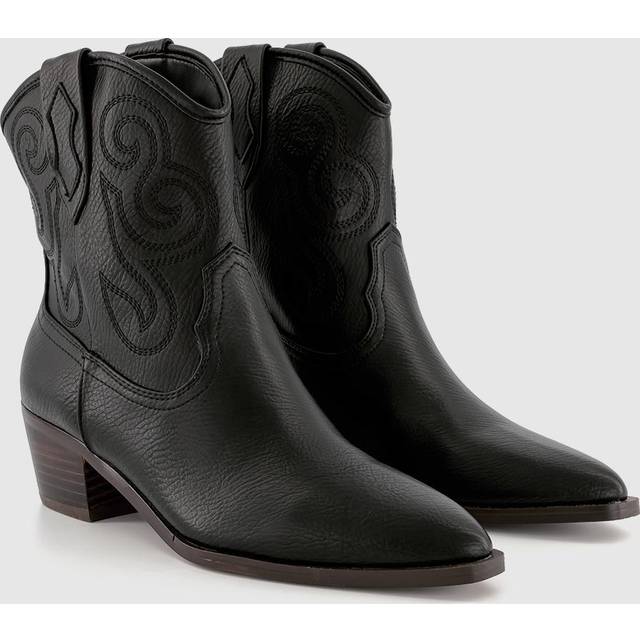 OFFICE Womens Astoria Stitch Detail Western Boots Black, 8