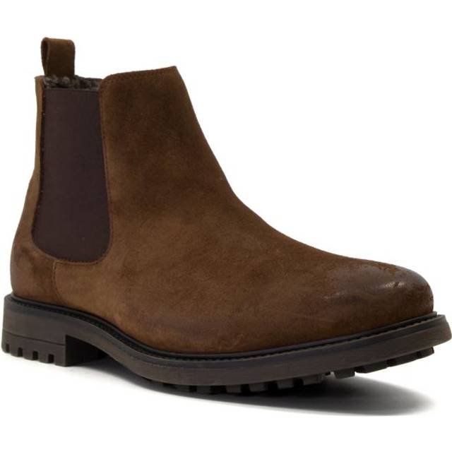 Dune London Mens COLDESTT Warm-Lined Suede Chelsea Boots - Brown - Size UK 7