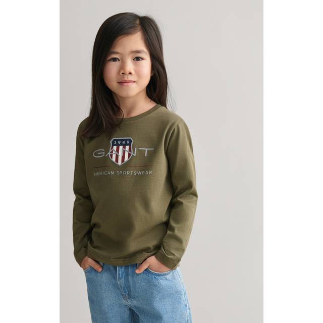 GANT Archive Shield Ls T-Shirt |Khaki green |92