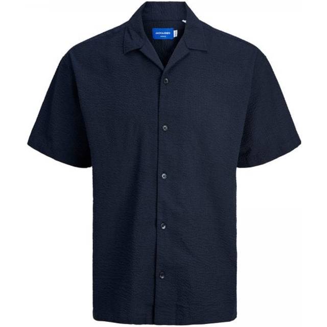 Jack & Jones Plus Size Easter Palma Seersucker S/S Shirt Sky Captain