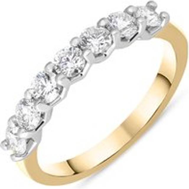 18ct Yellow Gold Diamond Claw Set Half Eternity Ring
