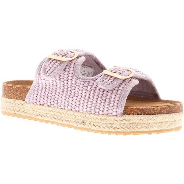 Miss Riot Girls Sandals Sliders Junior Fafia Buckle purple Textile - Size UK 2 - Purple