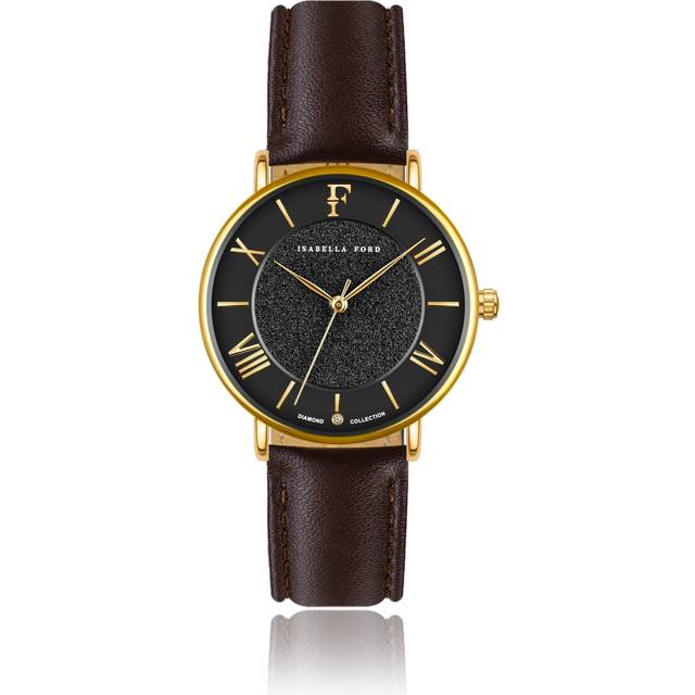 Women's crocodile watch Isabella Ford Estelle - Marron