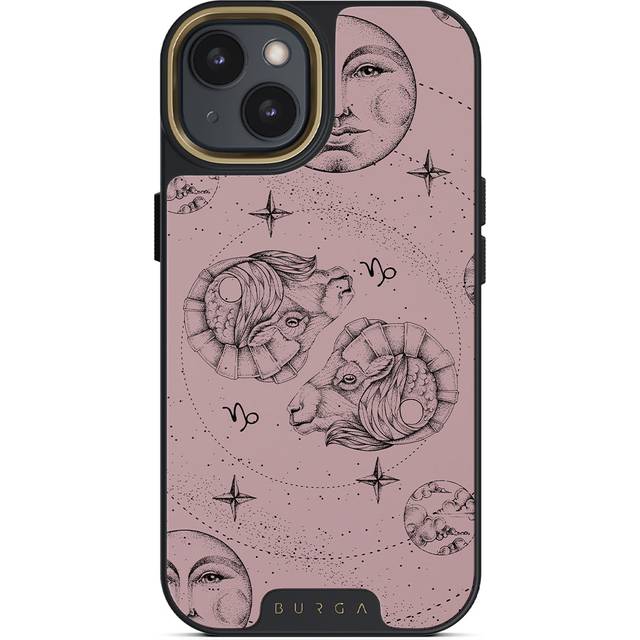 Capricorn - iPhone 14 Case, Elite Dark (MagSafe) / Gold / Pink