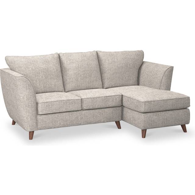 Tamsin 3 Seater Fabric Chaise Sofa | Retro Modern Couch | Roseland