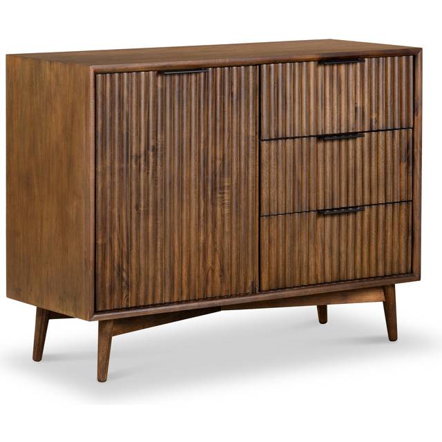 Oskar Walnut Stain Small 3 Drawer Sideboard Cabinet | Roseland