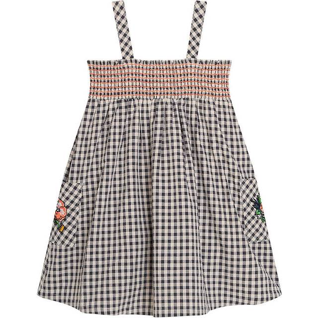 Kenzo Klänning - Creme/Grårutig m. Blomma - Kenzo - 10 år (140) - Klänning