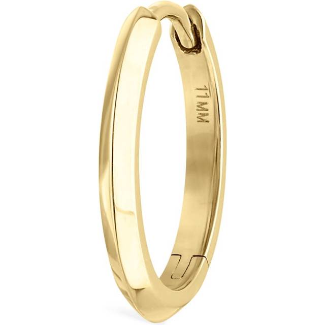 Maria Tash Faceted Metal Vertex Single Hoop Earring - Gold - 9.5mm