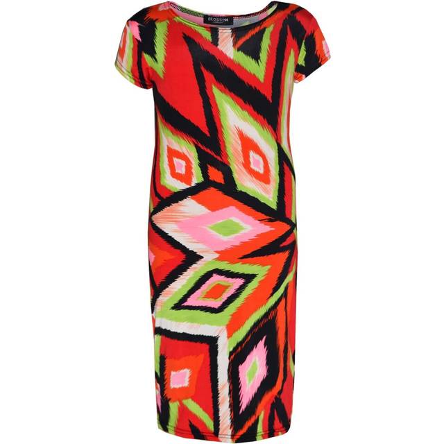 (11-12 Years, Style No 1) Kids Girls Midi Dress Designer Party Bodycon Trend