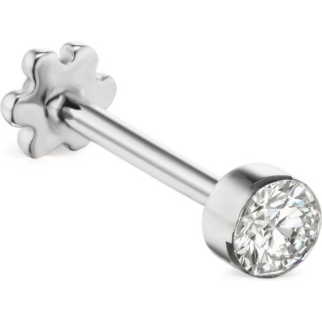 Maria Tash White Gold Invisible Set Diamond Threaded Stud Earring - 2mm