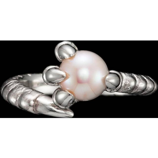 Claw pearl ring silver