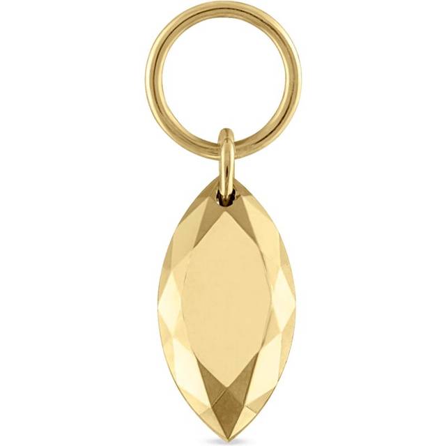Maria Tash Faceted Gold Marquise Charm - 6.5mm