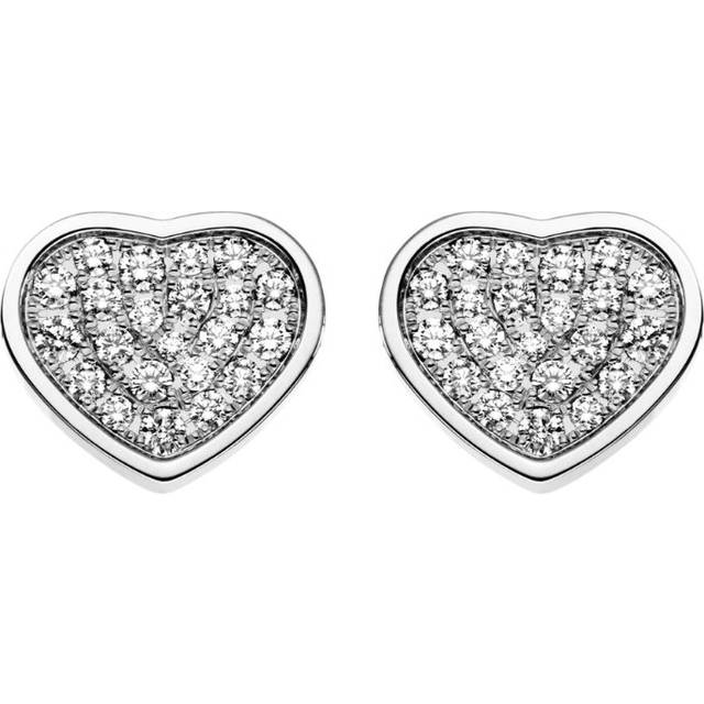Chopard White Gold and Diamond Happy Hearts Earrings - One size