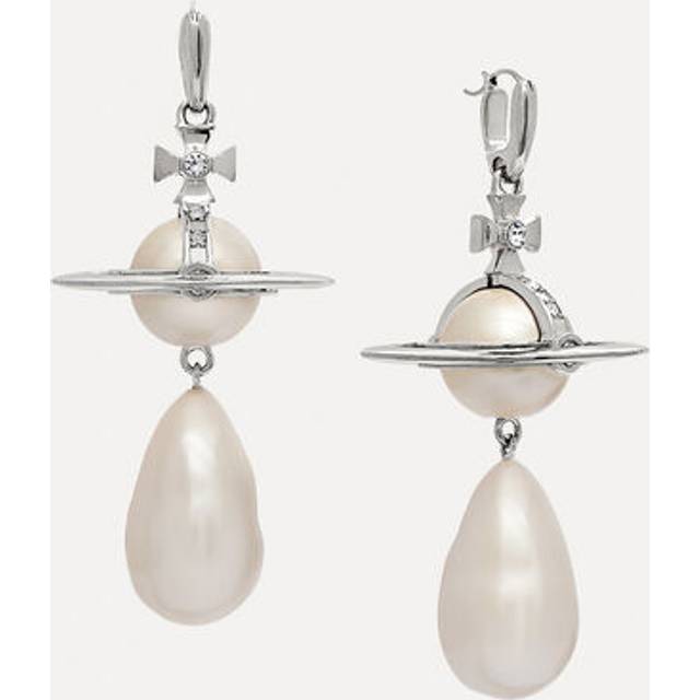 Vivienne Westwood Giant Pearl Drop Earrings Silver Brass Women - ---