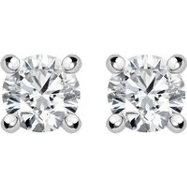 18ct White Gold 0.50ct Diamond Solitaire Stud Earrings