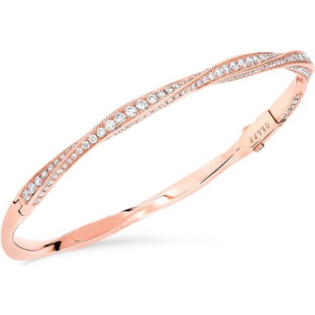 Graff Rose Gold and Diamond Spiral Bracelet - 14.5