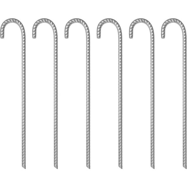vidaXL Tent Pegs 6 pcs 41.5 cm Ø12 mm Galvanised Steel
