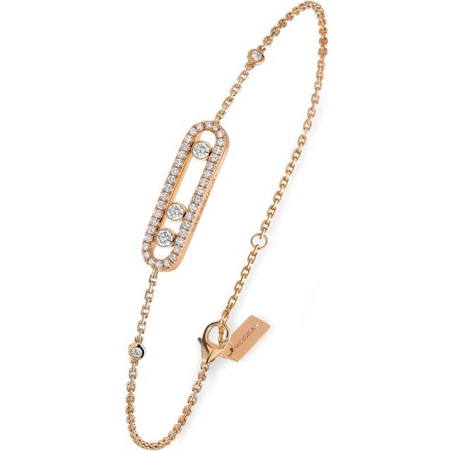 Messika Pink Gold and Diamond Move Classique Bracelet - Rose Gold - One size