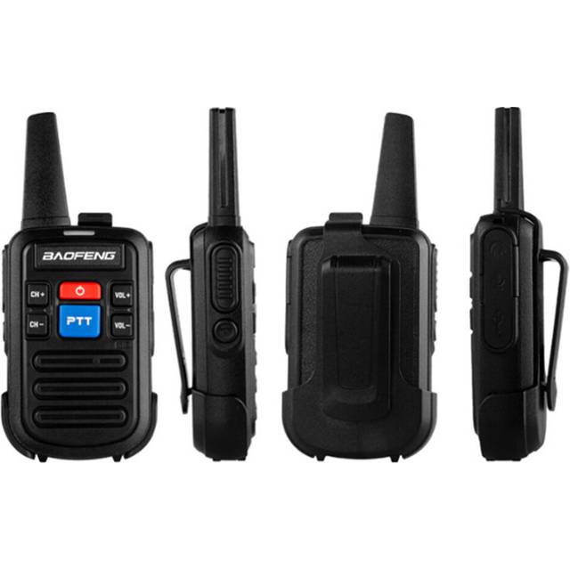 Baofeng C50 2PCS Walkie Talkie 400-480MHz Frequency Range 99 Channel USB Rechargeable Two-Way Radios 1500mAh Li-ion Battery