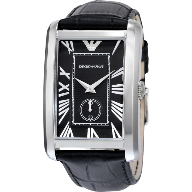 Emporio Armani AR1604 Rectangular Black Dial Men's Watch