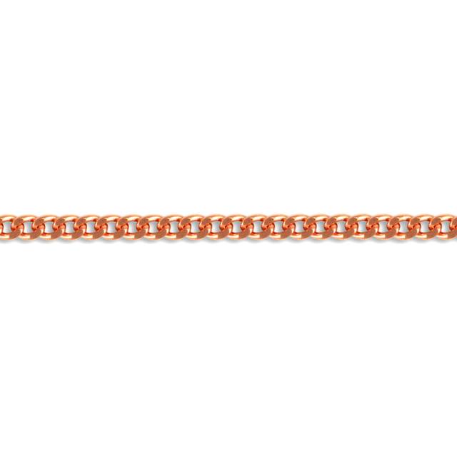 (22) Jewelco London Rose Colour Sterling Silver Pendant Curb Link Chain Necklace