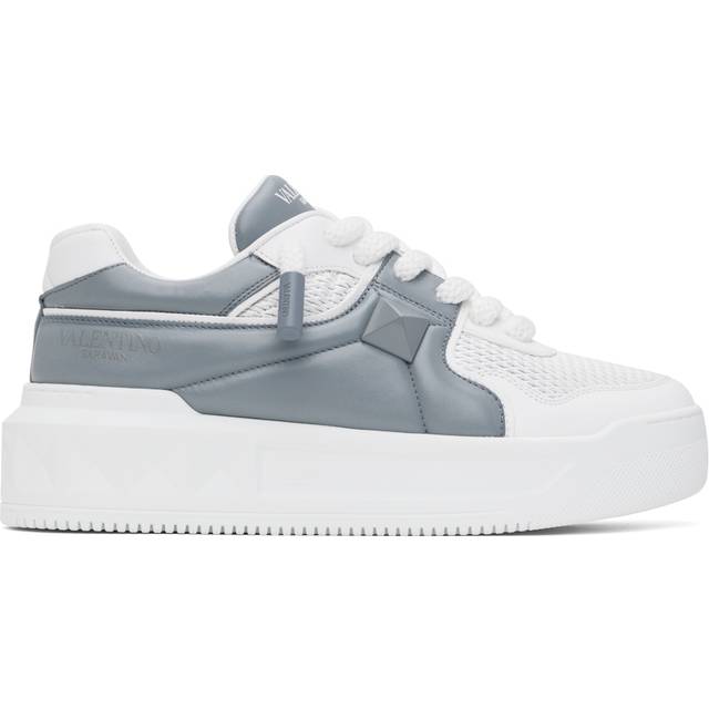Valentino Garavani White & Gray One Stud XL Low-Top Sneakers - ZCH BIANCO/NUAGE - IT 39