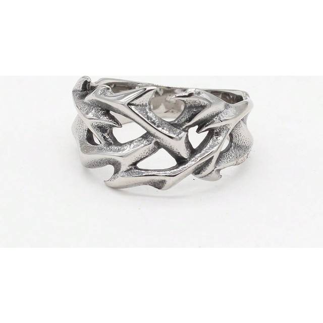 SHEIN Fashion Titanium Steel Ring For Women And Men, Stainless Steel Ring Hand Accessory