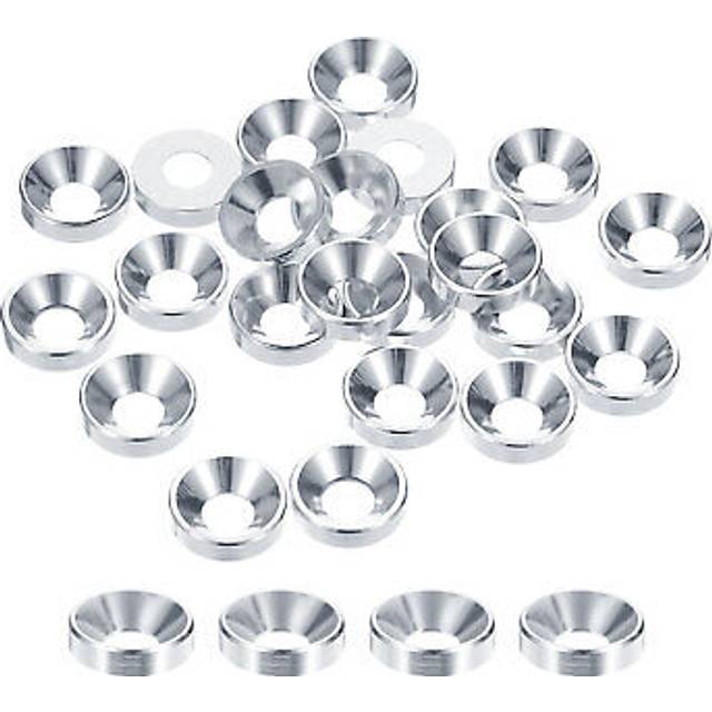 50pcs M6 Counterbore Washers, 13.8mm/0.54inch Aluminum Alloy For Rc, Silver