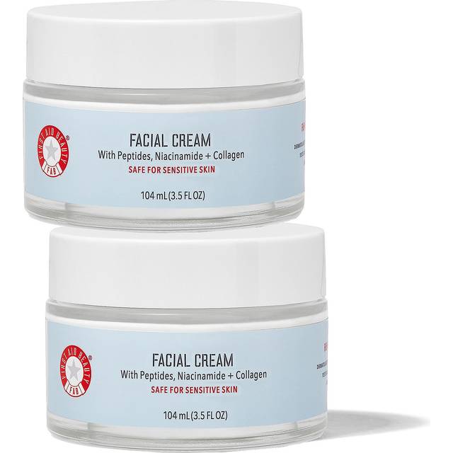 First Aid Beauty Firming Cream with Peptides  Niacinamide + Collagen - Day + Night Anti-Aging Face Moisturizer - Jumbo 3.5 fl oz