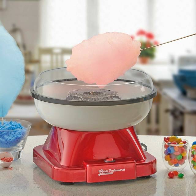 Candy Floss Machine Electric Maker Sugar Cotton Retro - Red - One Size