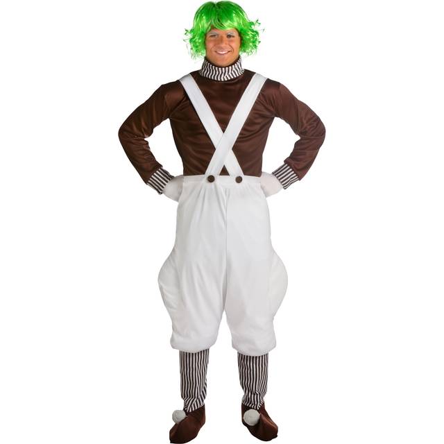 Chocolate Factory Worker Costume for Adults - Brown&#47;White (M)