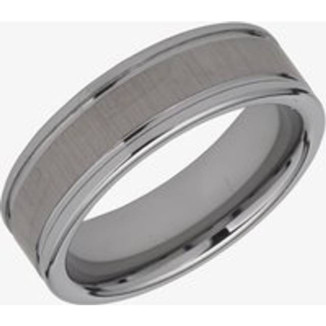 Unique Silver Tungsten Carbide 7mm Ring TUR-77-68